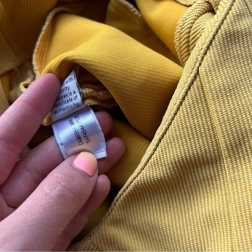 Diane Von Furstenberg Yellow Mini Skirt Size 2 - Picture 3 of 6